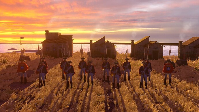 AoE III DE Spanish Royal Halberdier at sunset