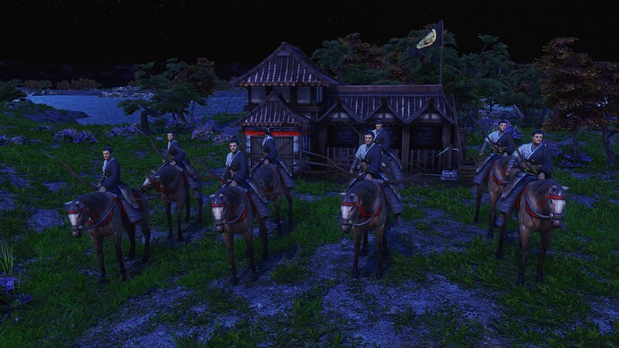 AoE III DE Japanese Disciplined Yabusame Archer during the night
