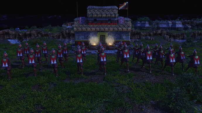 AoE III DE Inca Champion Huaraca during the night