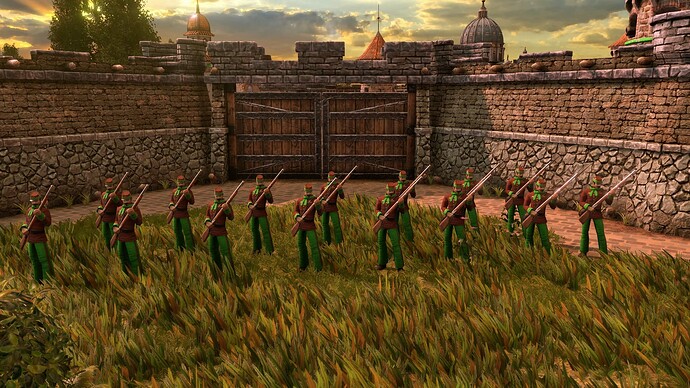 AoE III DE Italians Redshirt at sunrise