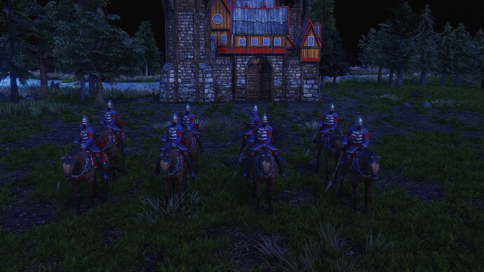AoE III DE Russian Veteran Oprichnik during the night