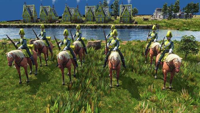 AoE III DE German Imperial Prinz Chevauleger during the day