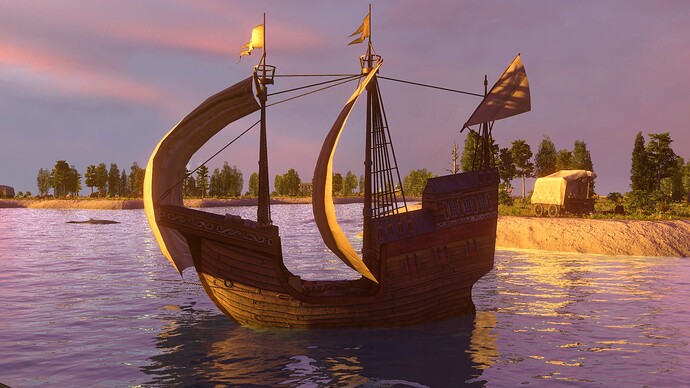 AoE III DE Oceanic Carrack at sunset