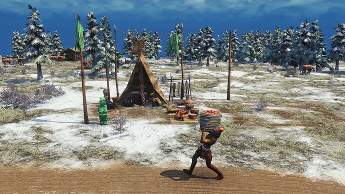 AoE III DE Barter Merchant during the day