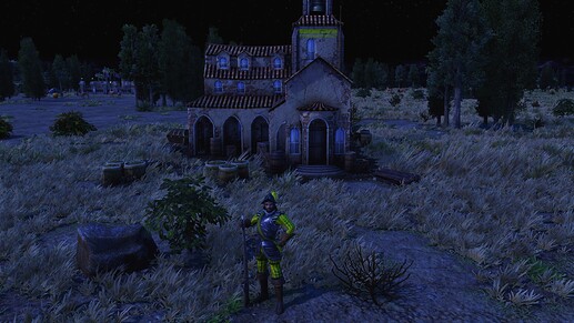 AoE III DE Delgado during the night