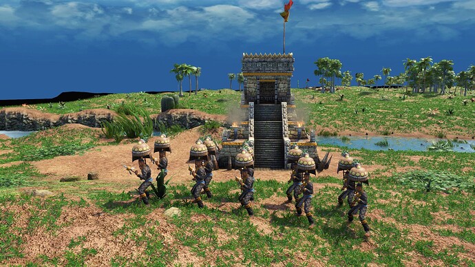 AoE III DE Aztecs Champion Puma Spearman during the day