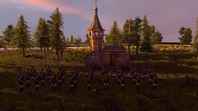 AoE III DE Russian Imperial Rekrut at sunset