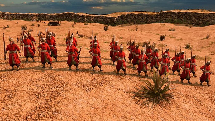 AoE III DE Ottoman Veteran Janissary at sunrise