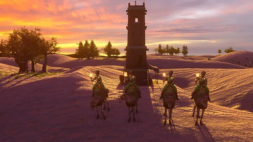 AoE III DE Desert Raider at sunset
