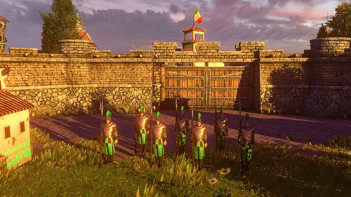 AoE III DE Italians Papal Guard at sunset