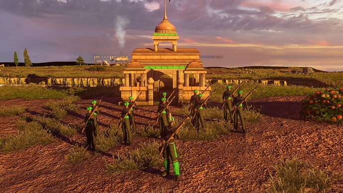 AoE III DE Indians Mansabdar Gurkha leading Gurkha at sunset