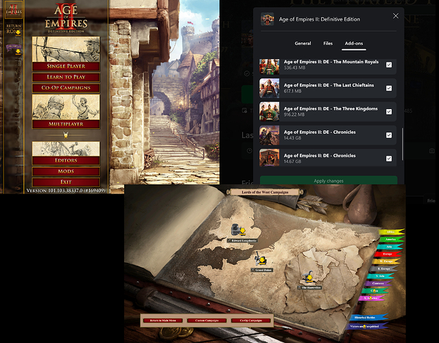 AOE II DLC ERROR GLITCH SCREENSHOTS