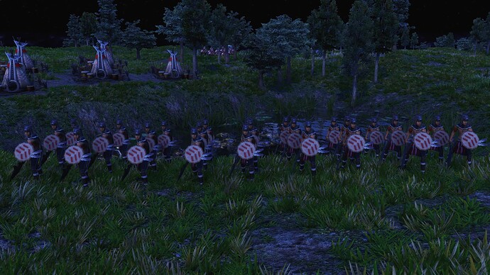 AoE III DE Lakota Legendary Club Warrior during the night