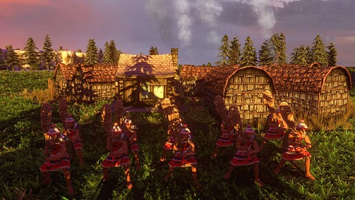 AoE III DE Nootka Clubman at sunset