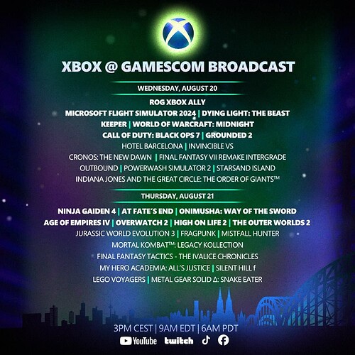 iXbox Gamescom 2025 Broadcast