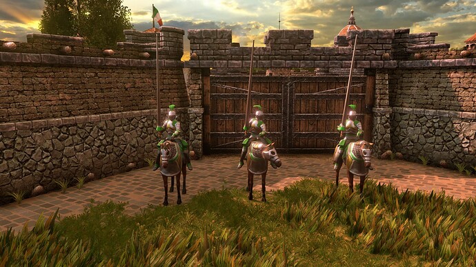 AoE III DE Italians Papal Lancer at sunrise