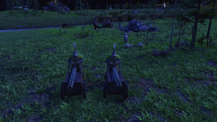 AoE III DE Chinese Flame Thrower during the night