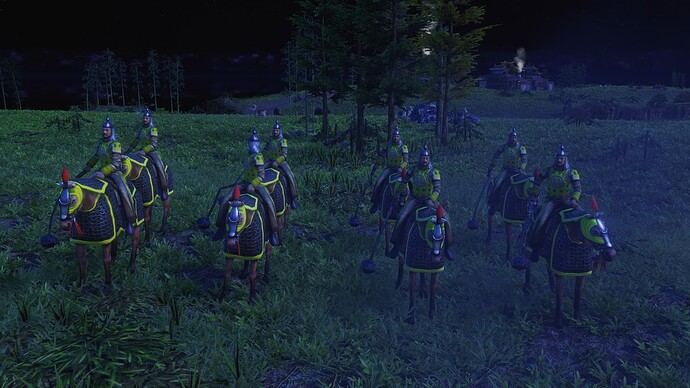 AoE III DE Chinese Honored Meteor Hammer during the night