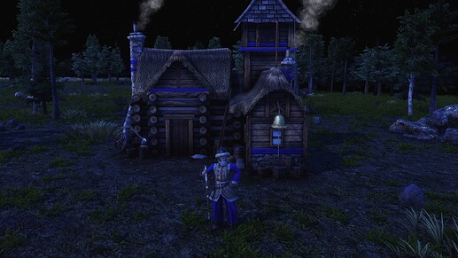 AoE III DE Default Russian Explorer during the night