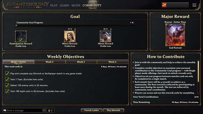 AoMR Kronos - Father Time community event week 1