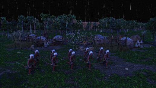 AoE III DE Tupi Blackwood Archer during the night