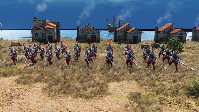 AoE III DE Spanish Tercio Pikeman during the day