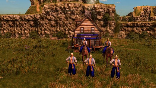AoE III DE Cossack Daredevil at sunrise