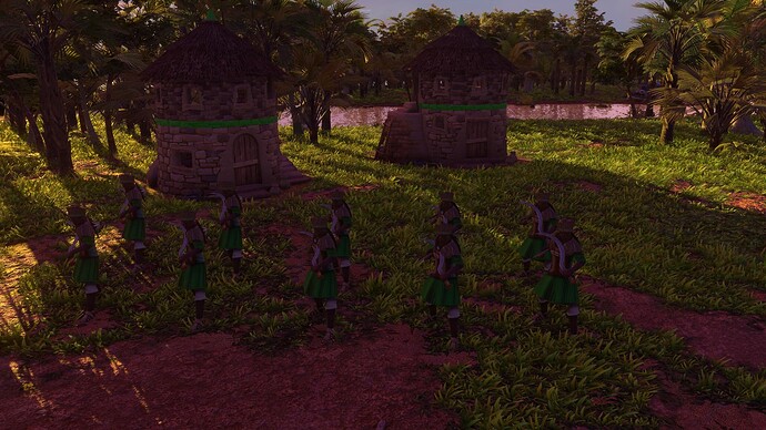 AoE III DE Ethiopians Elite Shotel Warrior at sunset