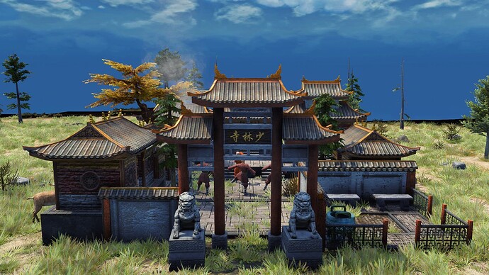 AoE III DE Shaolin Temple during the day