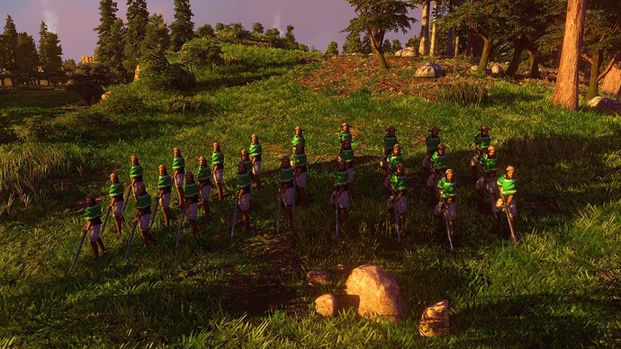 AoE III DE Mexicans Reservistas Insurgente at sunset