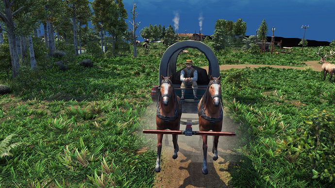 AoE III DE Trek Wagon during the day