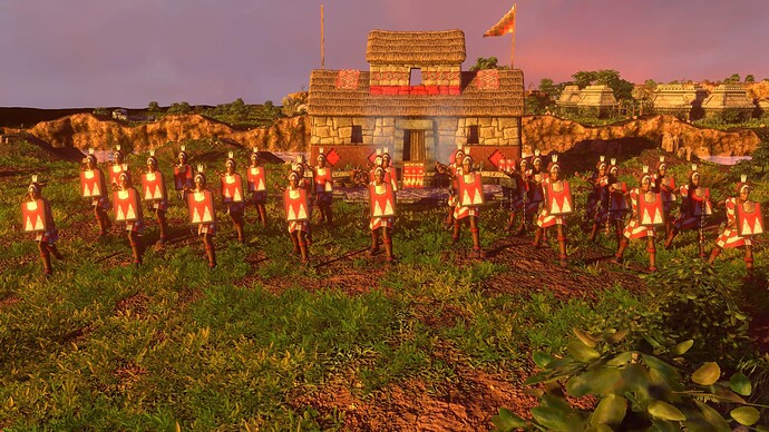 AoE III DE Inca Elite Huaraca at sunset
