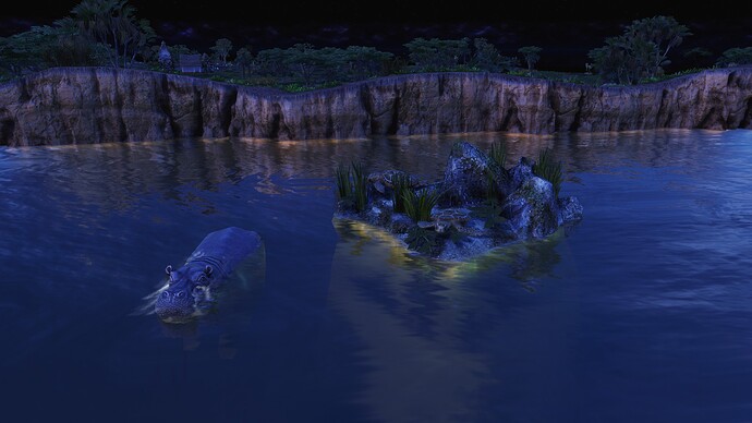 AoE III DE Hippo and Turtles during the night