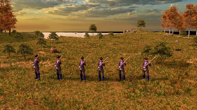 AoE III DE United States Exploration Age Minuteman at sunrise