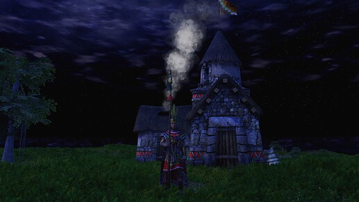 AoE III DE Default Inca War Chief during the night