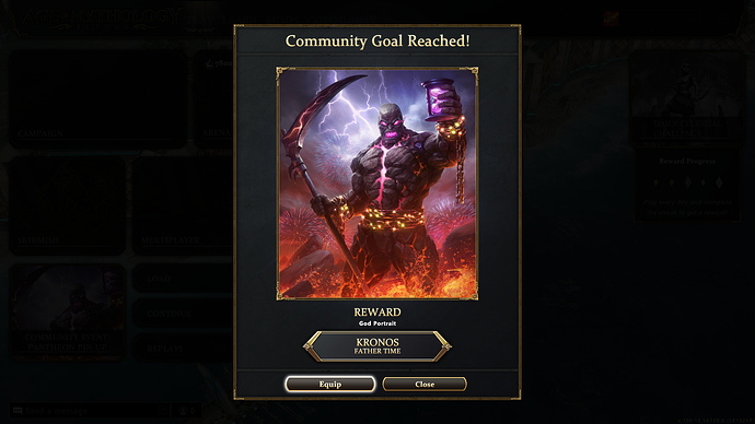 AoMR Kronos - Father Time Community Goal Reached!