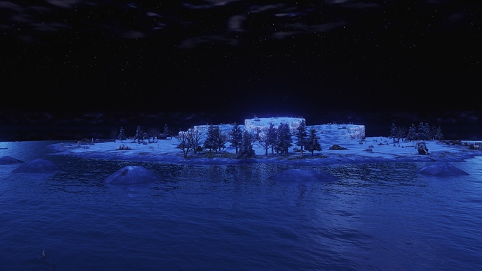AoE III DE Greenland during the night