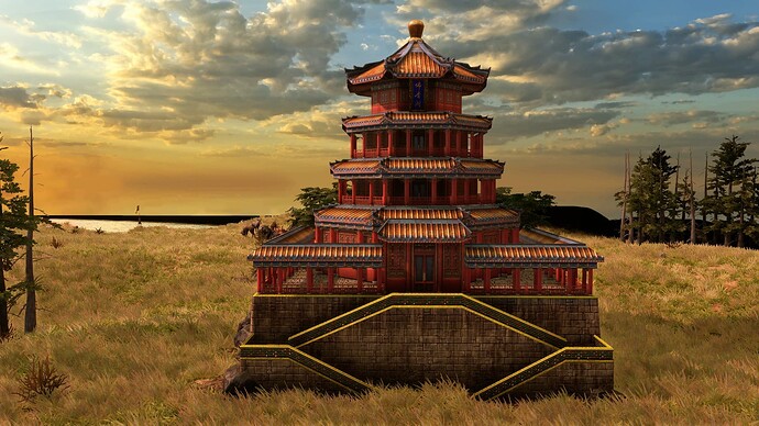 AoE III DE Summer Palace at sunrise