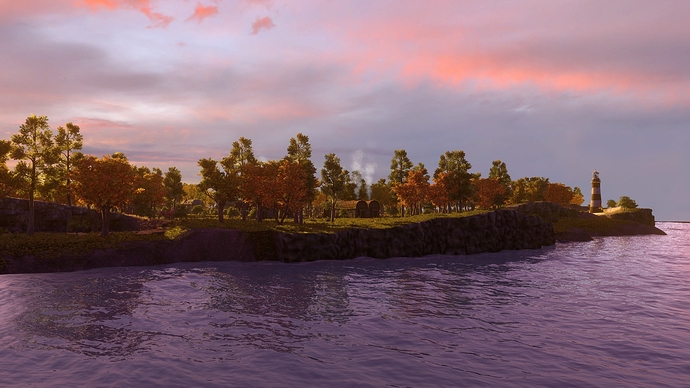 AoE III DE Nova Scotia at sunset