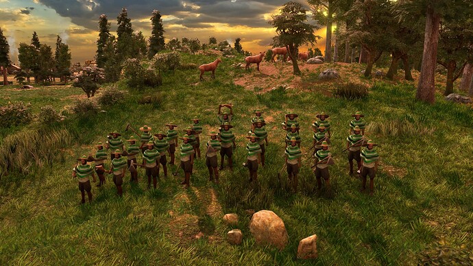 AoE III DE Mexicans Veteran Insurgente at sunrise