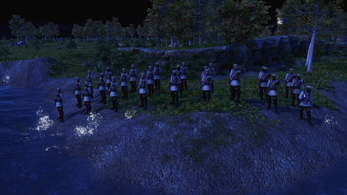 AoE III DE United States State Militia during the night