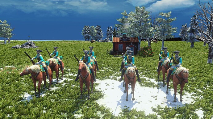 AoE III DE Swedes Drabant during the day