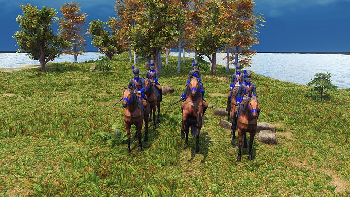 AoE III DE United States Veteran Carbine Cavalry during the day