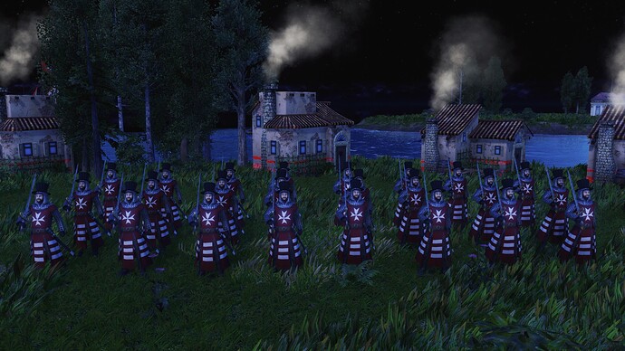 AoE III DE Maltese Veteran Dignitaries Hospitaller during the night