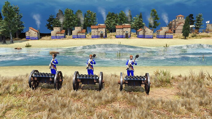 AoE III DE Portuguese Organ Gun during the day