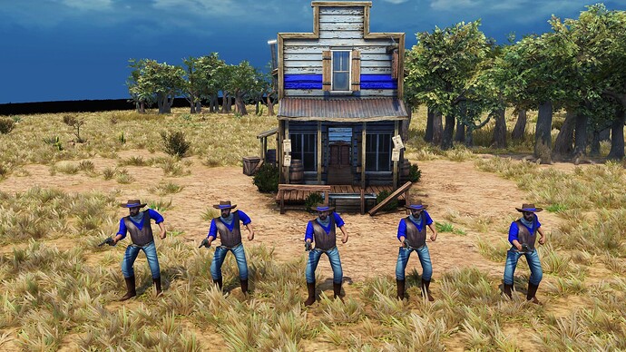 AoE III DE United States Gunslinger during the day