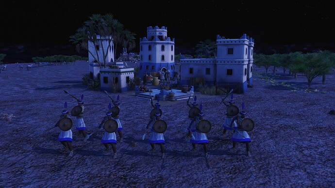 AoE III DE Somali Issa Warrior during the night