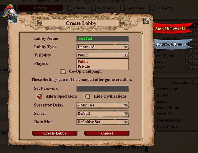 private lobby