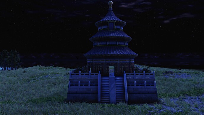 AoE III DE Temple of Heaven during the night