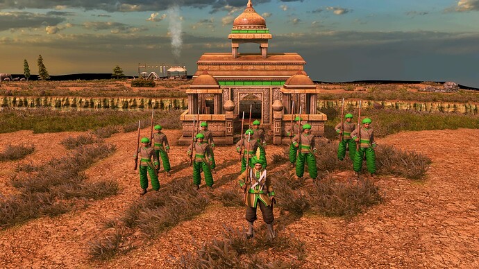 AoE III DE Indians Mansabdar Sepoy leading Sepoy at sunrise